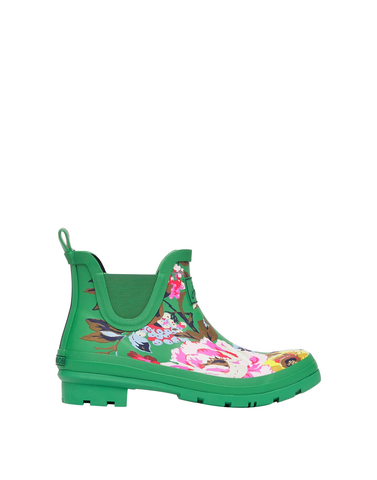 Joules Wellibob Short Height Printed Welly - Green Floral*