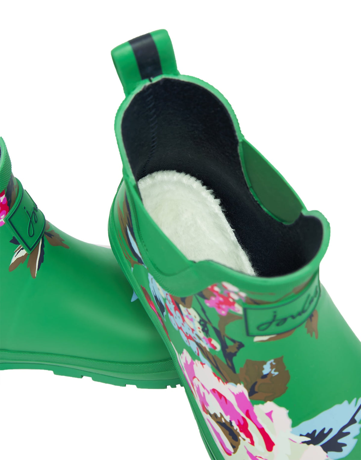 Joules Wellibob Short Height Printed Welly - Green Floral*