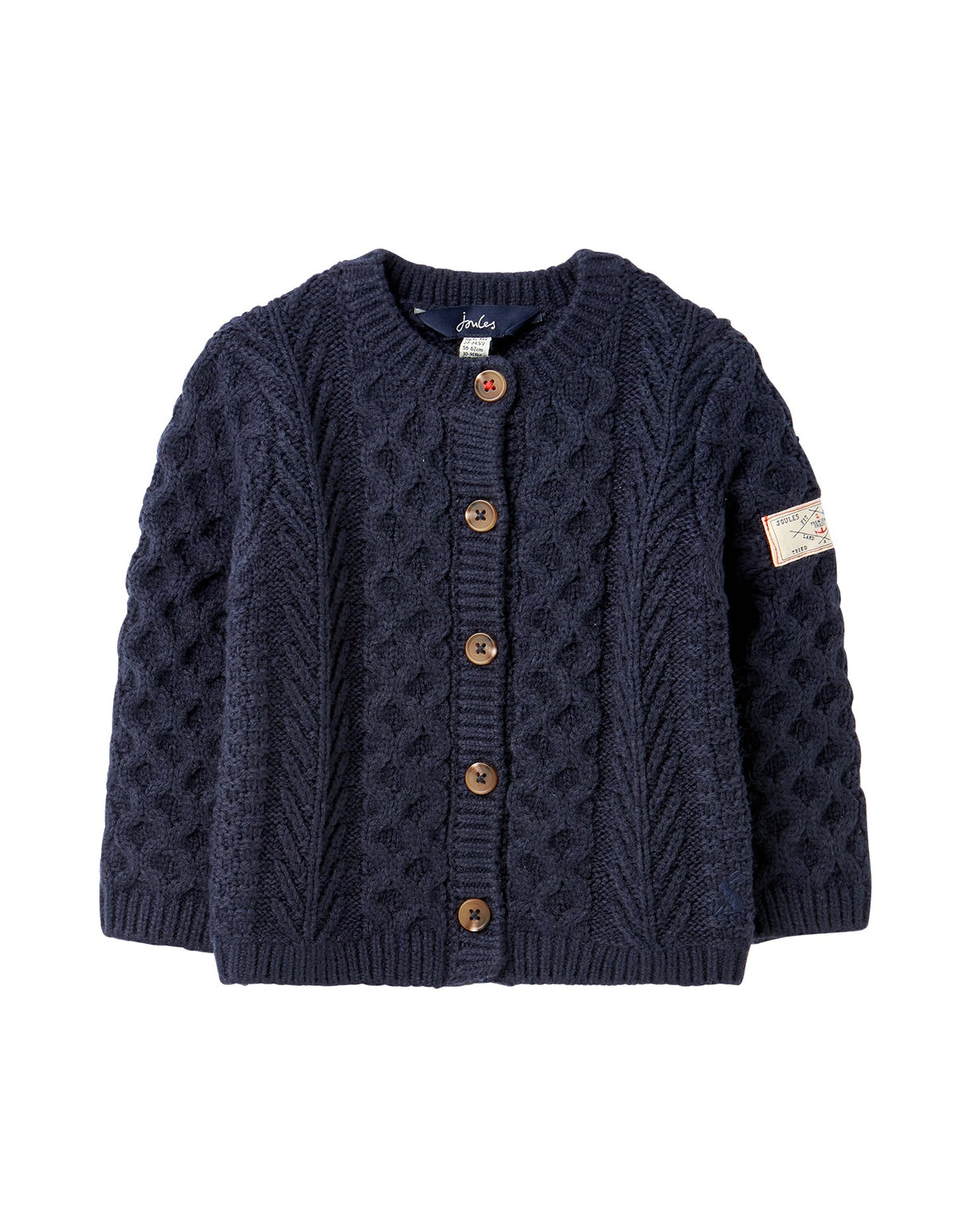 Joules Rhett Aran Knit Cardigan - Navy