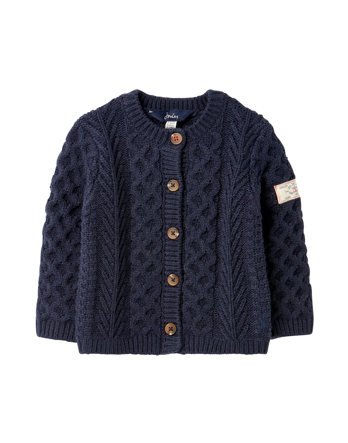Joules Rhett Aran Knit Cardigan - Navy*