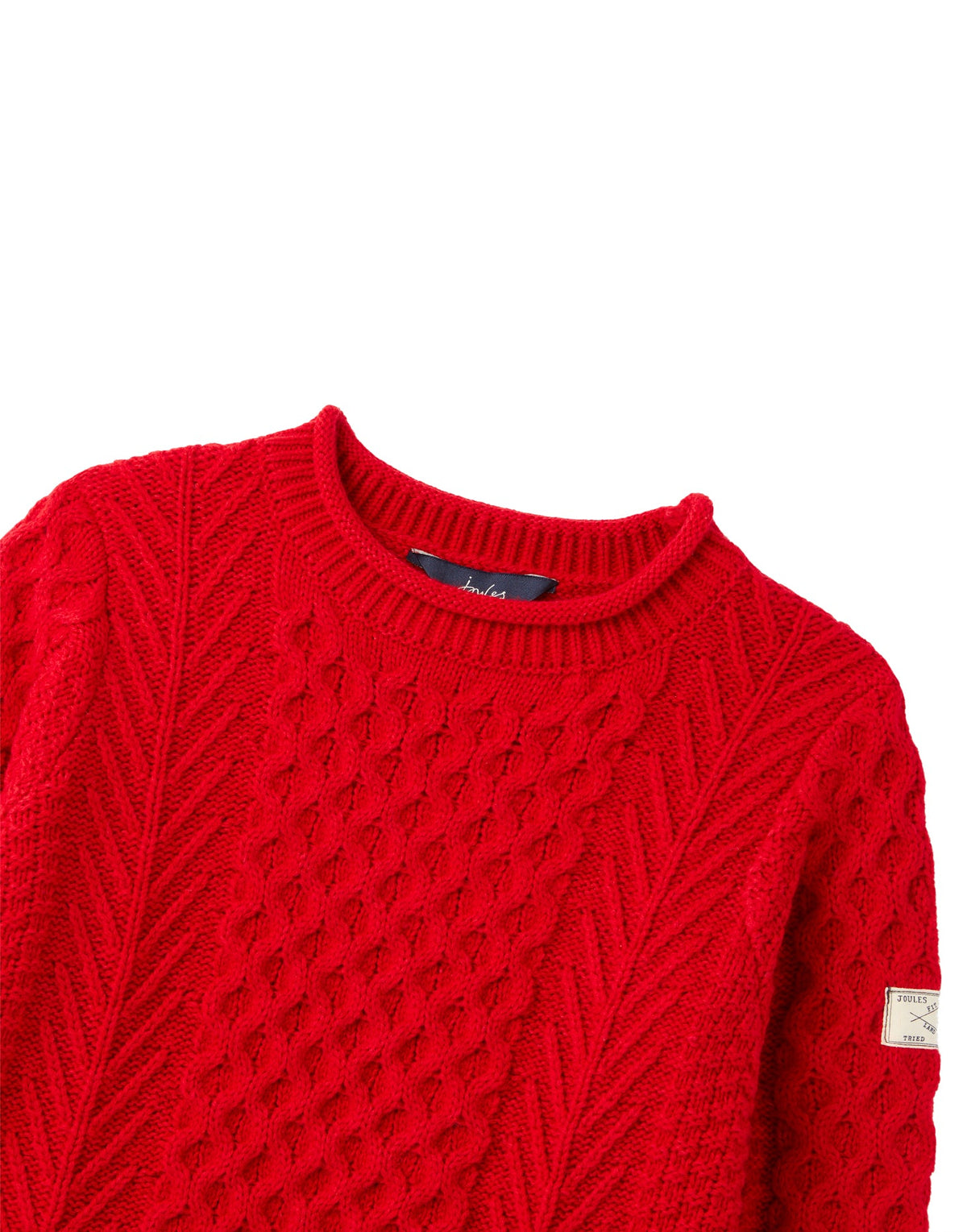 Joules Aran Knit Jumper - Red*