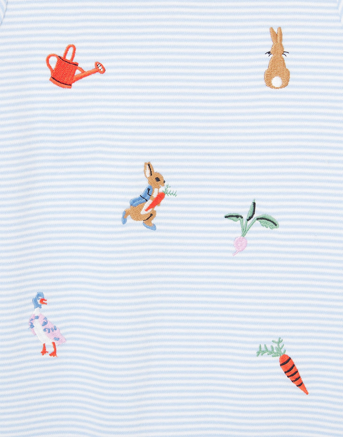 Joules Peter Rabbit Gracie Babygrow - Light Blue Stripe*