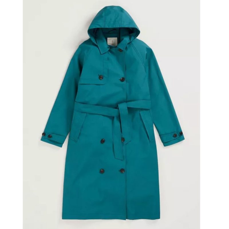 Seasalt Penweathers Trench Coat - Lake