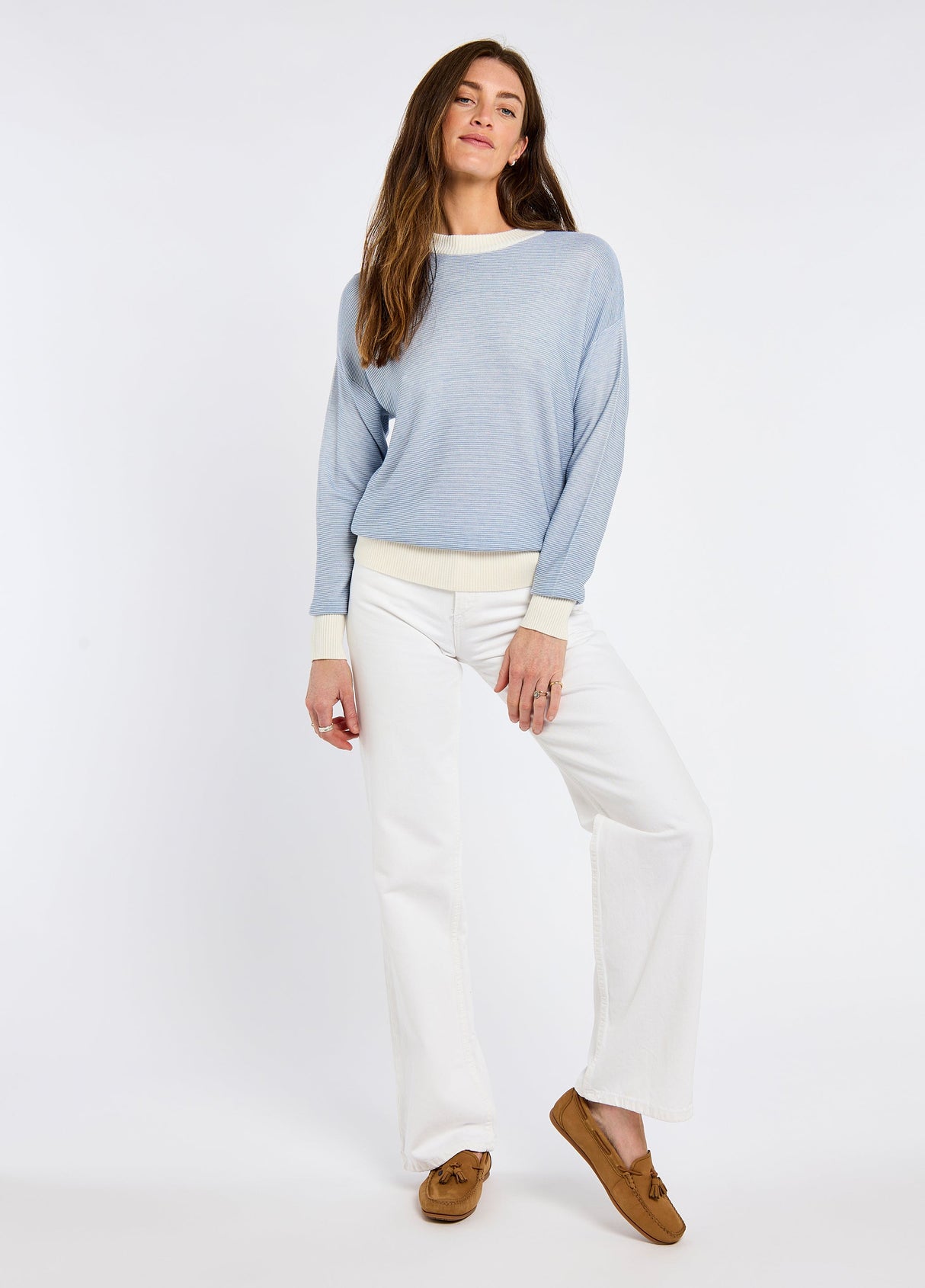 Dubarry Carrick Women’s Bamboo Blend Sweater - Dusty Blue