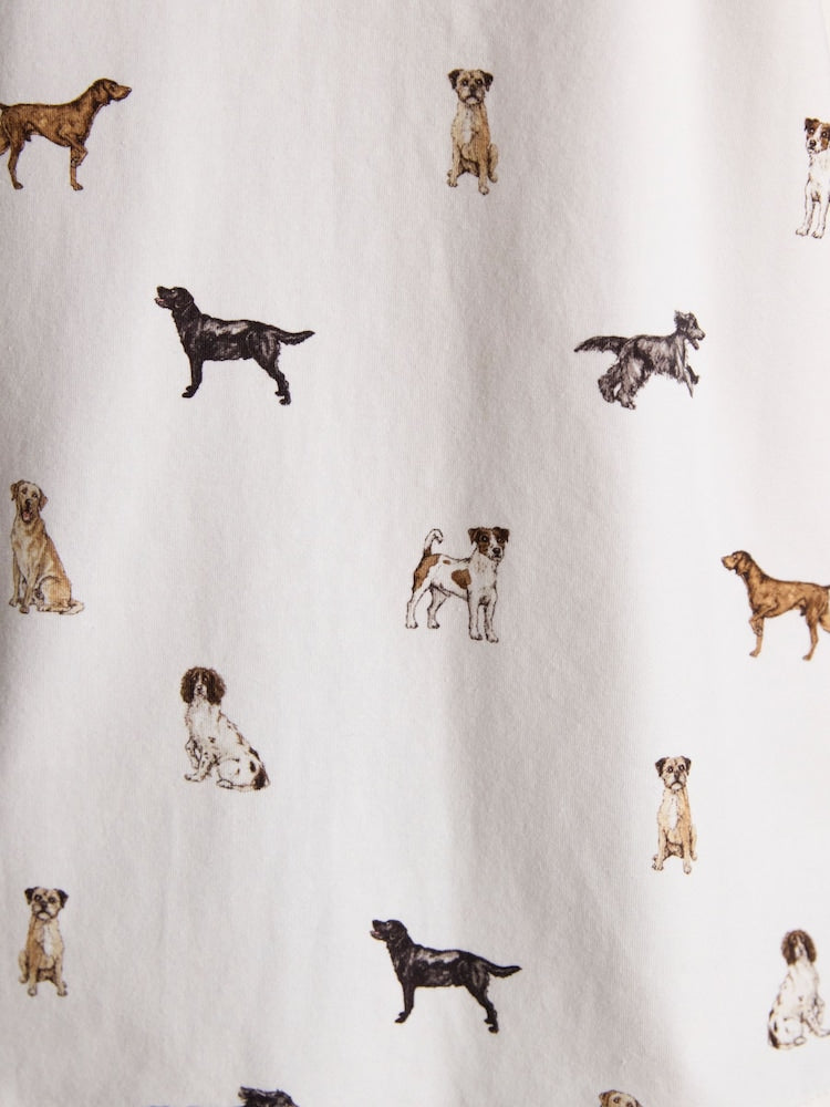 Joules X Eleanor Tomlinson Jersey Shirt - Cream Dogs