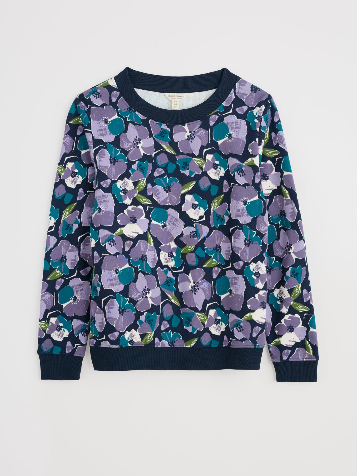 Seasalt Bright Wave Sweatshirt - Paper Hellebores Echium