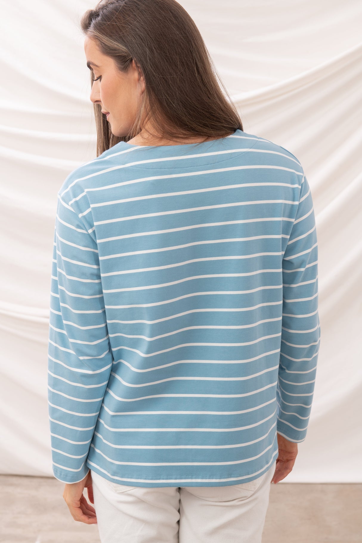Lighthouse Causeway II Top - Marine Blue Stripe