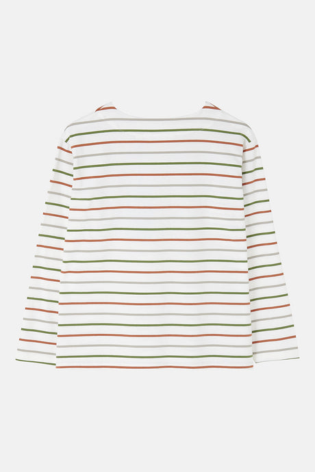 Lighthouse Ladies Causeway II Top - Sea Kelp/Rust Stripe