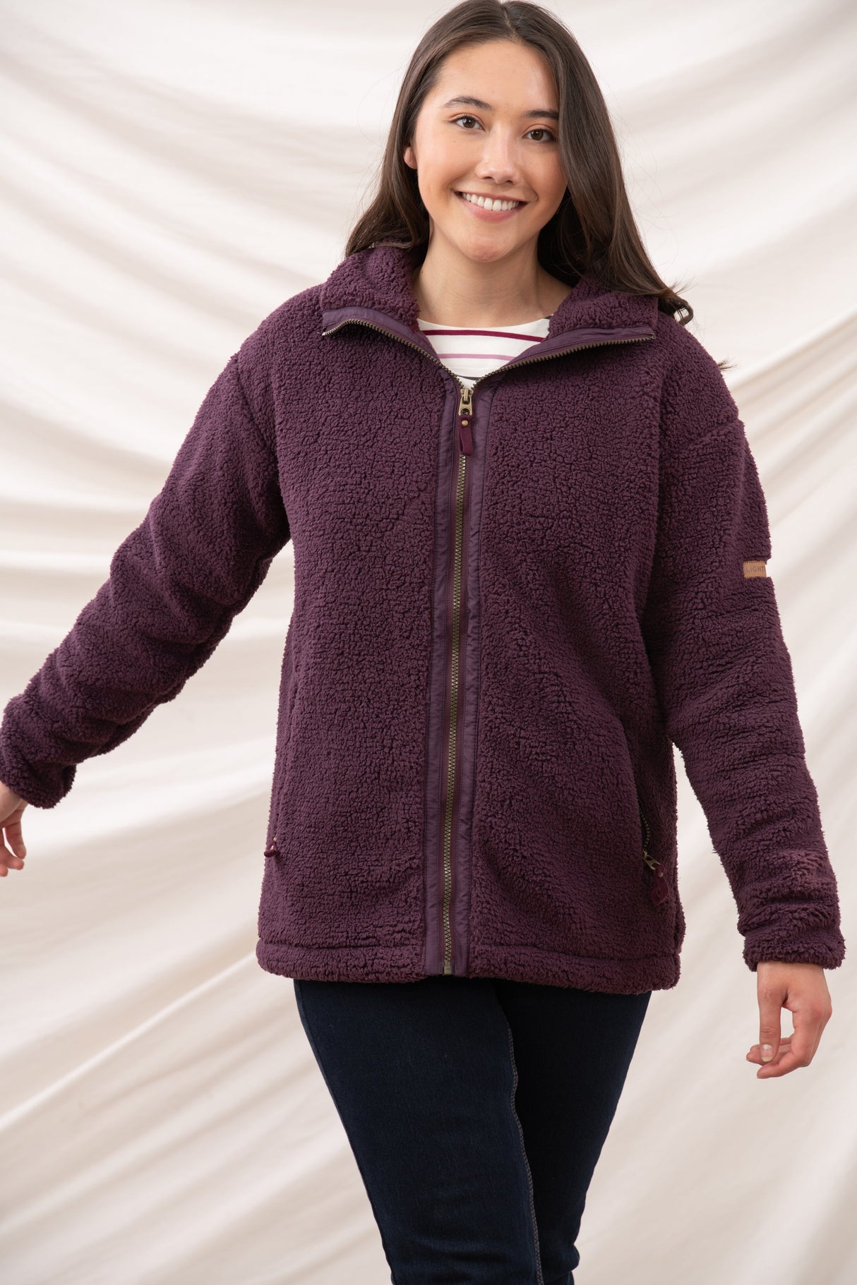 Lighthouse Ladies Cobh Full Zip Fleece - Cranberry