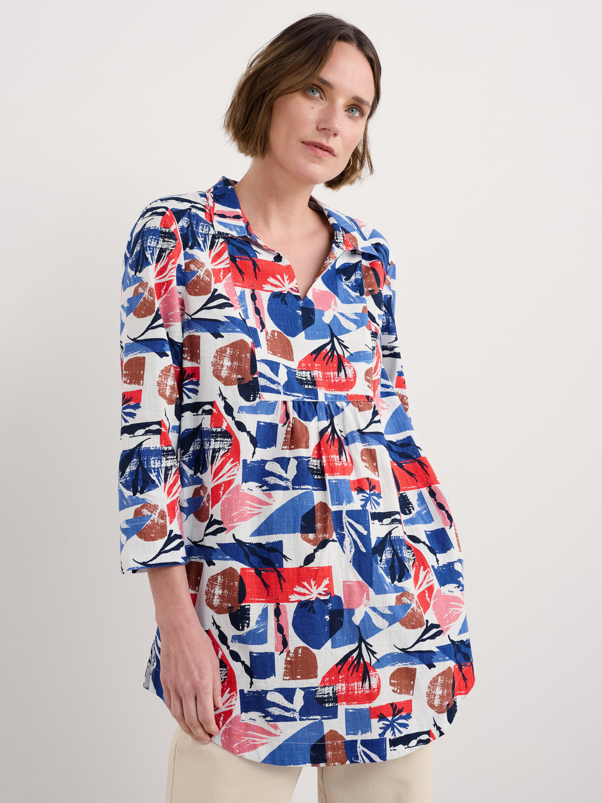 Seasalt Fal Water Tunic - Marine Forms Chalk