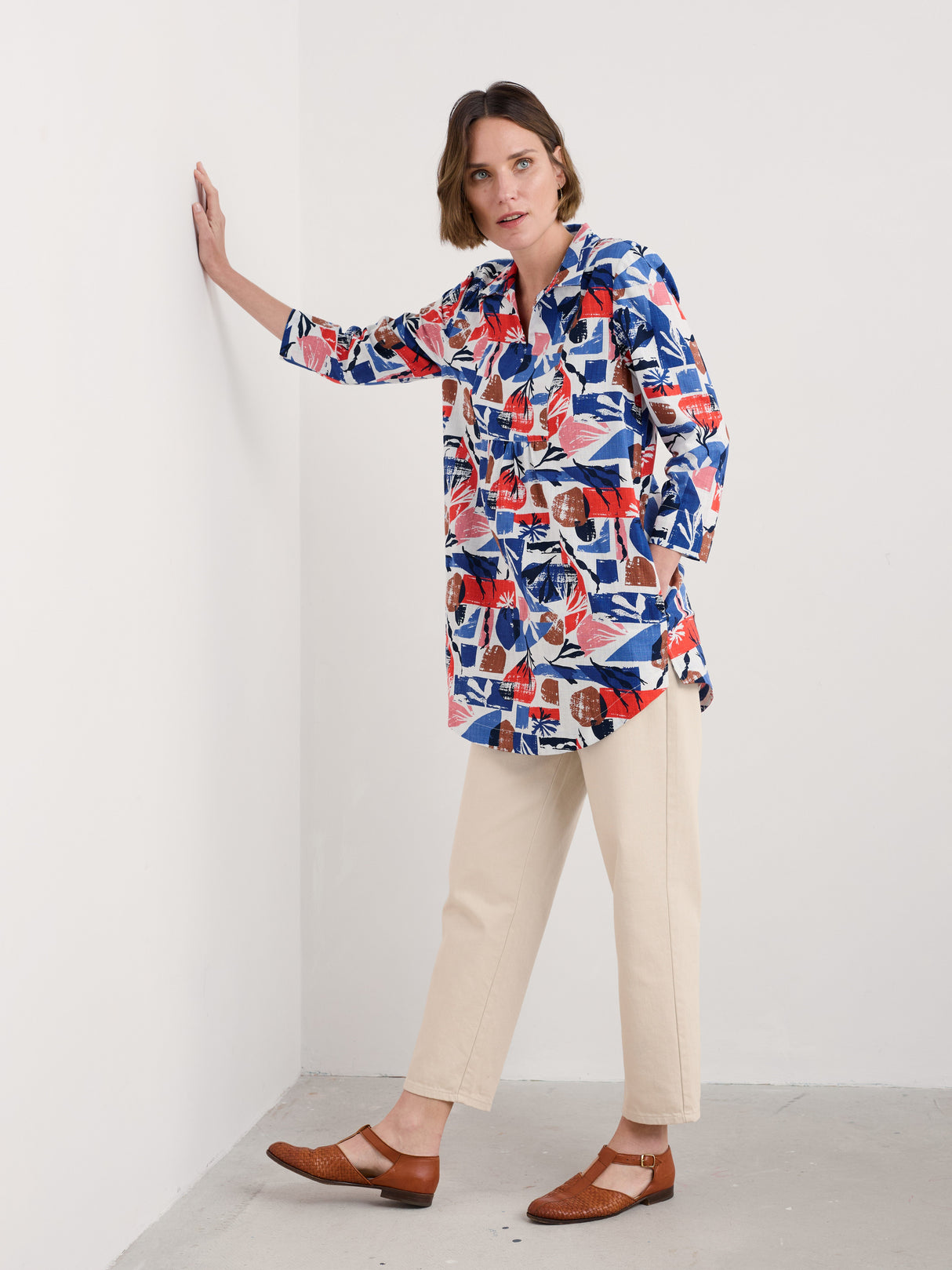 Seasalt Fal Water Tunic - Marine Forms Chalk