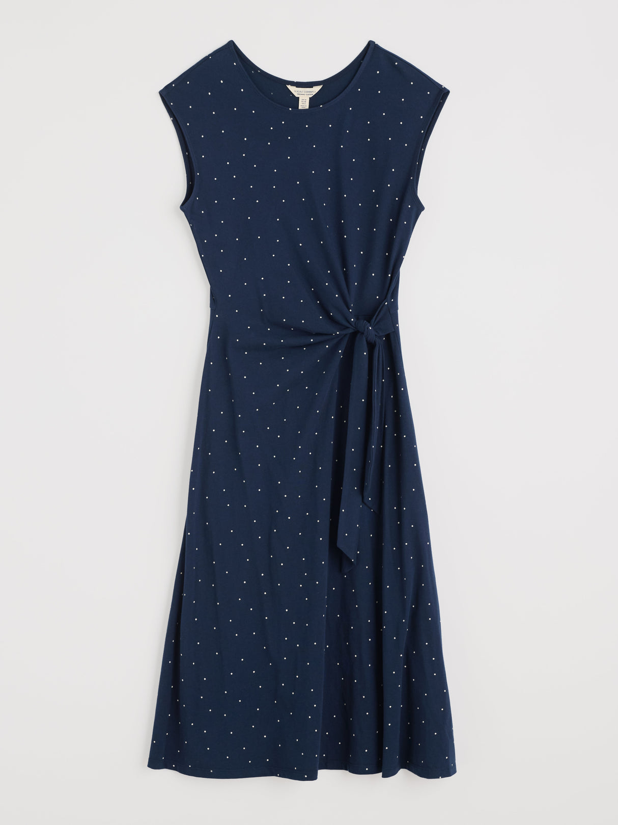 Seasalt Fettling Jersey Tie Detail Dress - Dotty Speckle Maritime