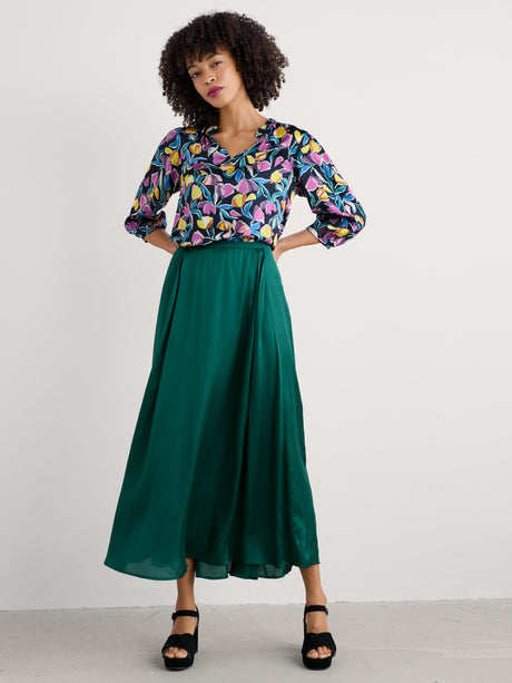 Seasalt Flower Weave Top - Collaged Tulips Maritime