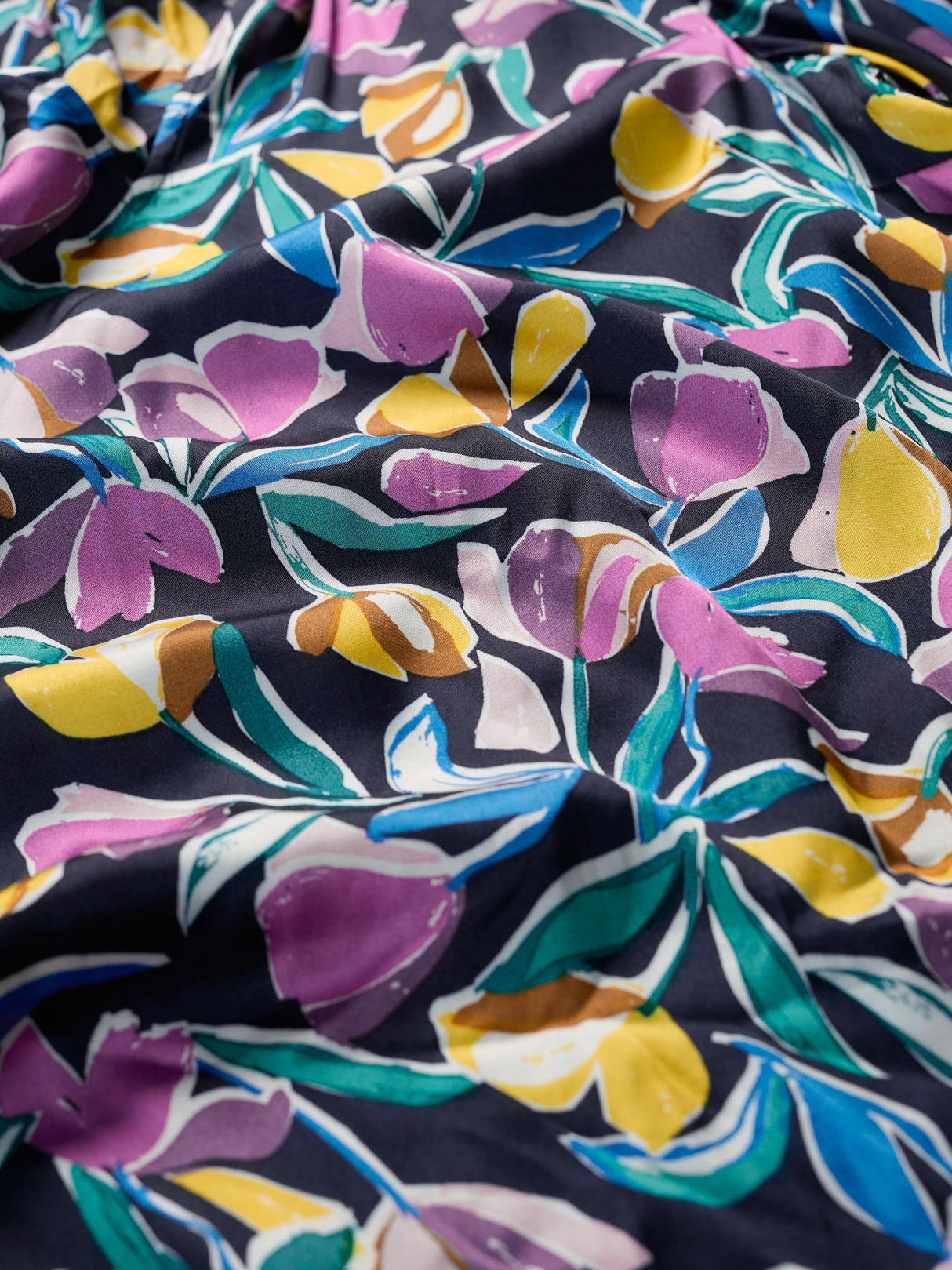 Seasalt Flower Weave Top - Collaged Tulips Maritime