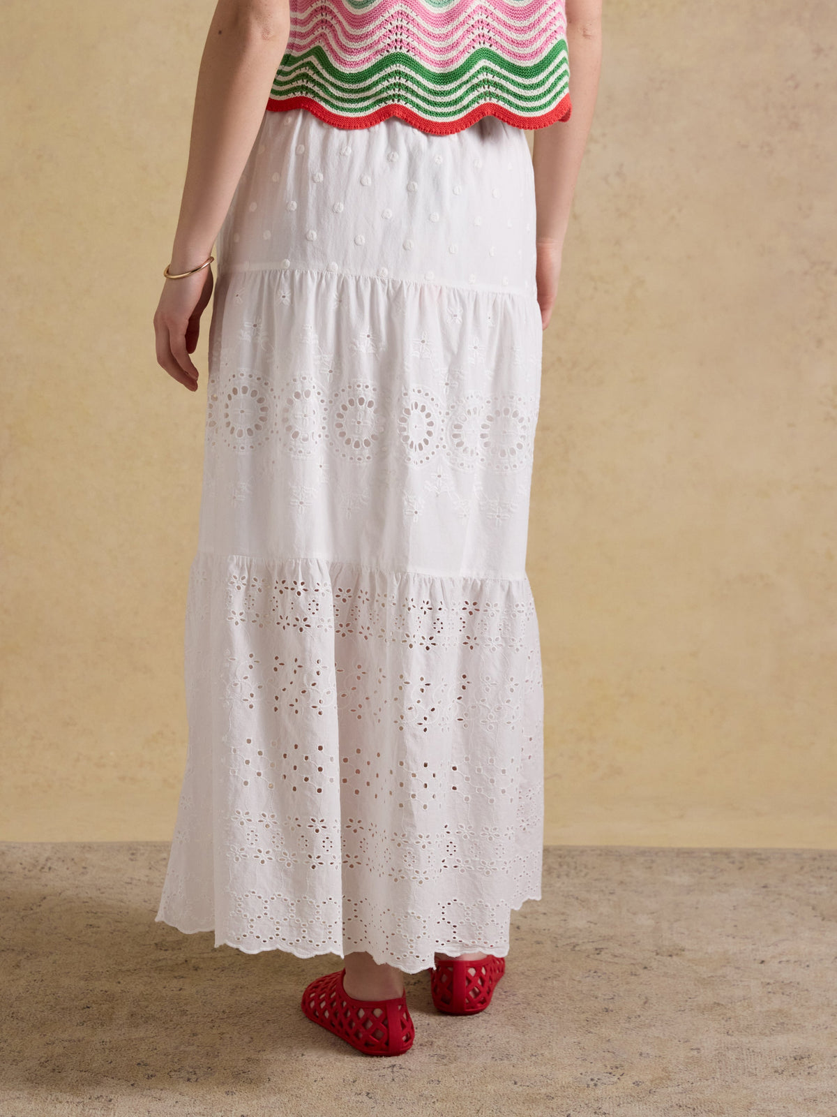 Joules Broderie Tiered Skirt*