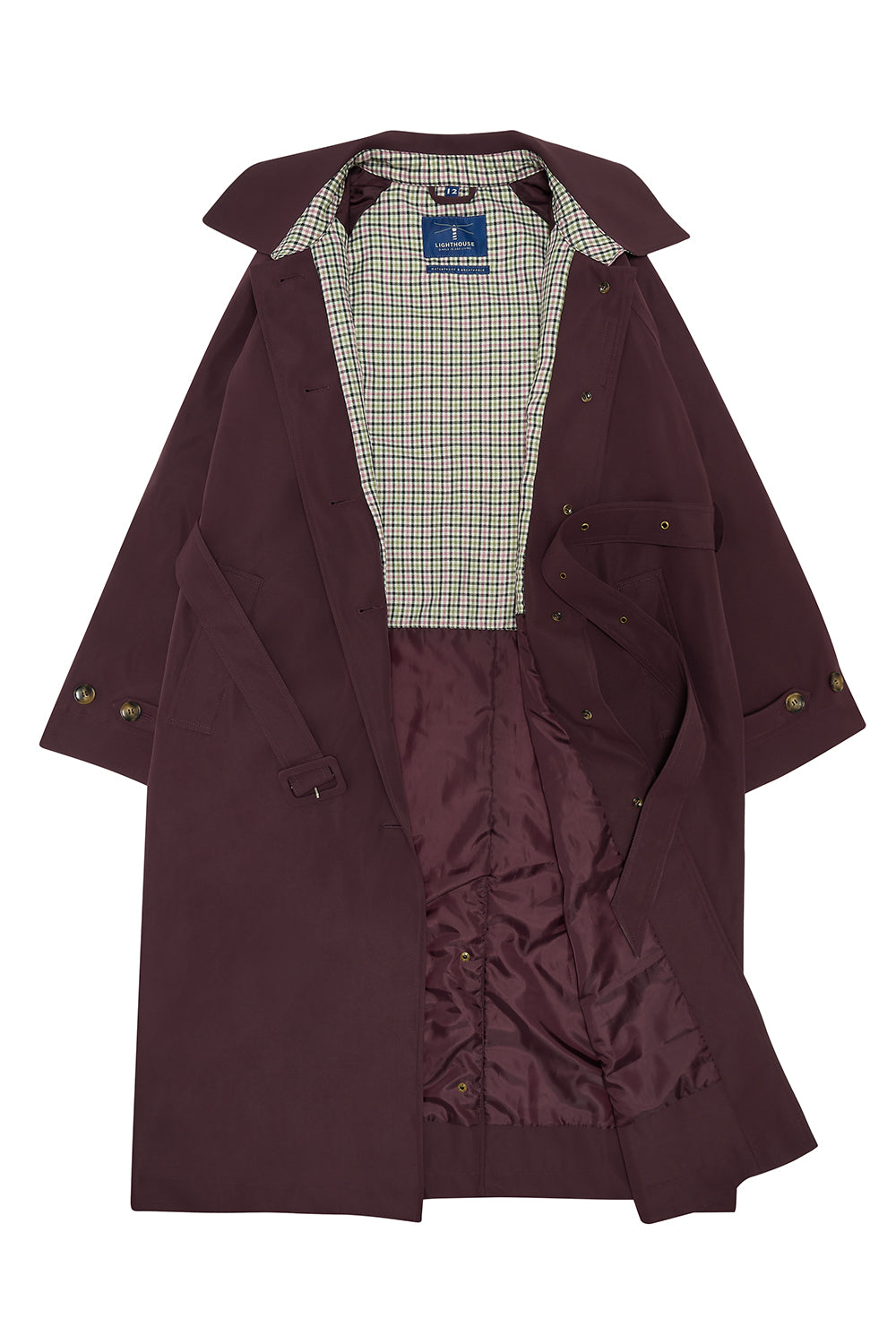 Lighthouse Harper Trench Coat - Damson