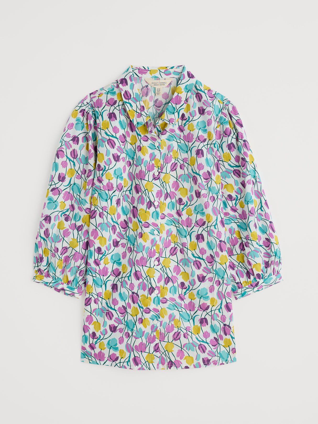 Seasalt Hope Cottage Blouse - Spring Tulips Chalk