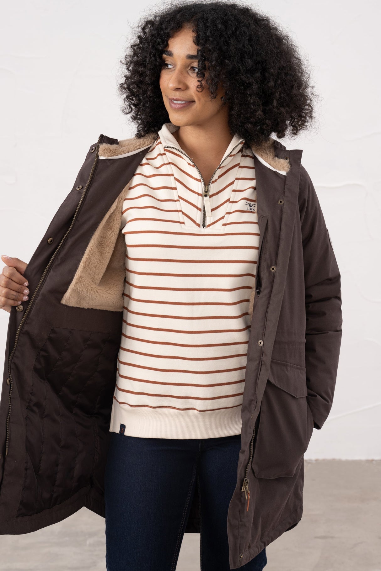 Lighthouse Isobel Ladies Coat - Cocoa