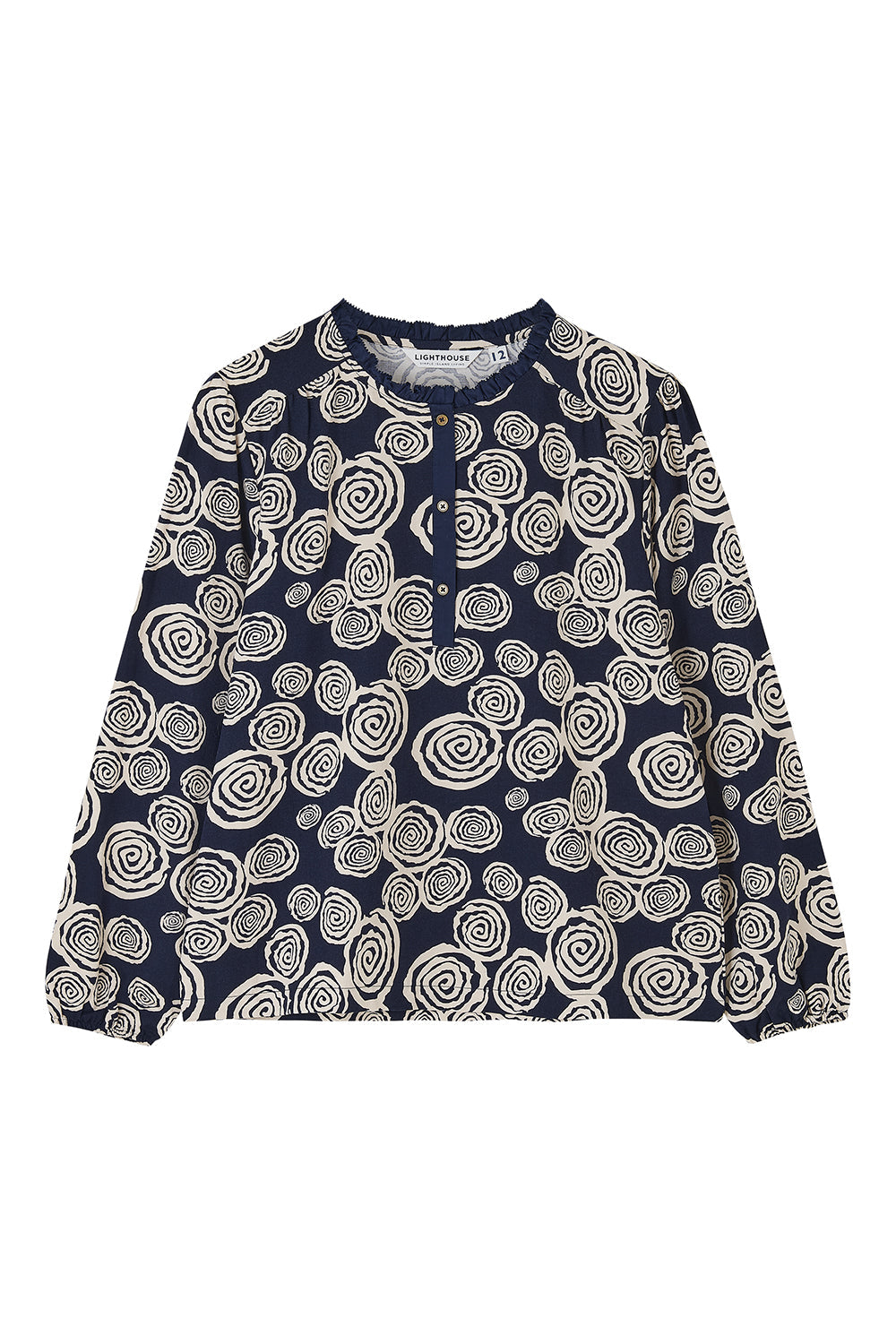 Lighthouse Ladies Juliette Blouse - Navy Swirl