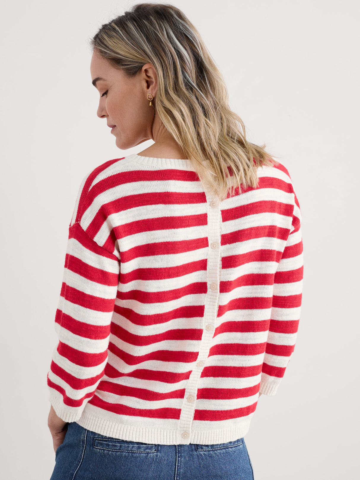 Seasalt Knavock Jumper - Cornish Chalk Scarlet
