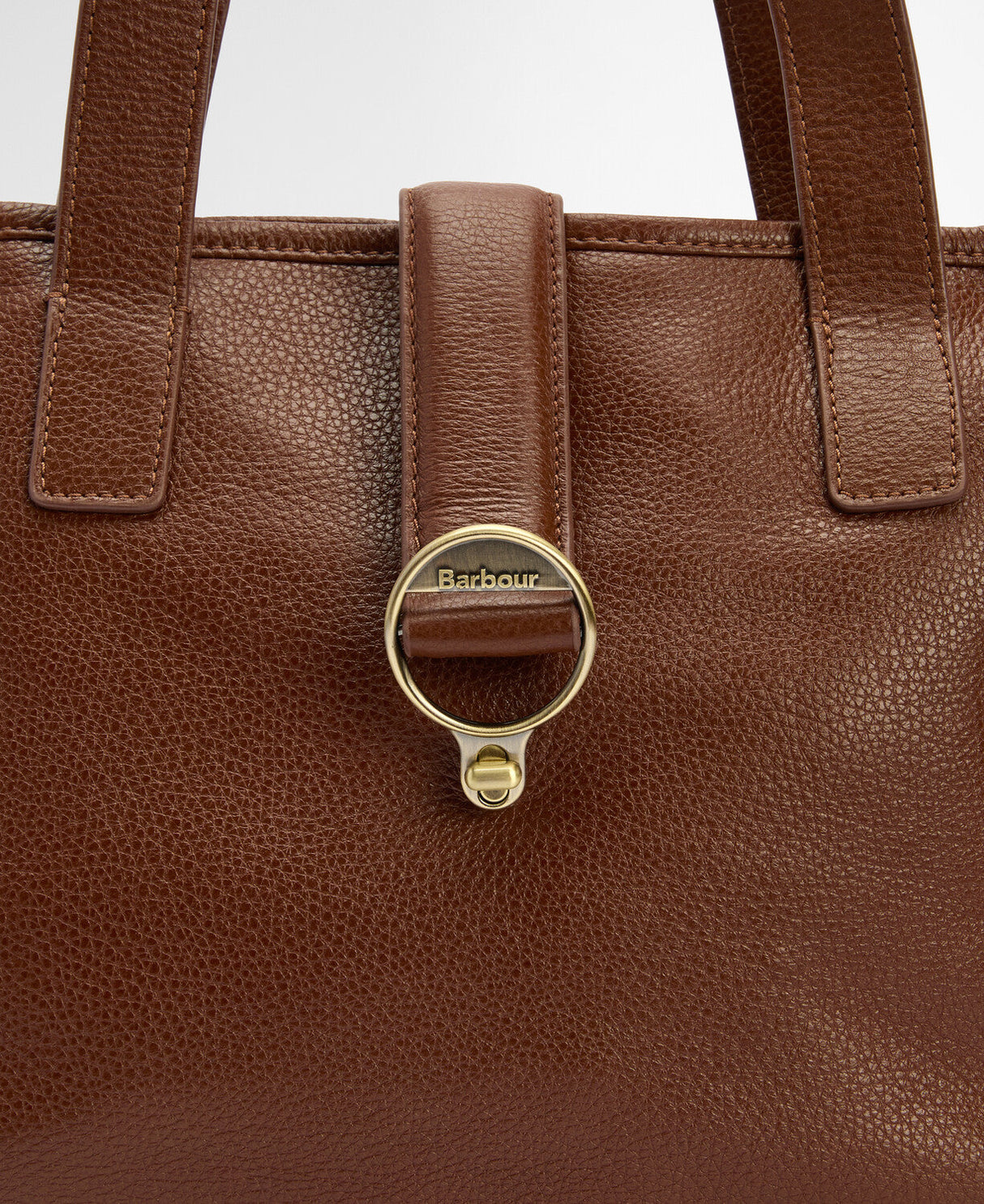 Barbour Alder Leather Tote Bag - Brown