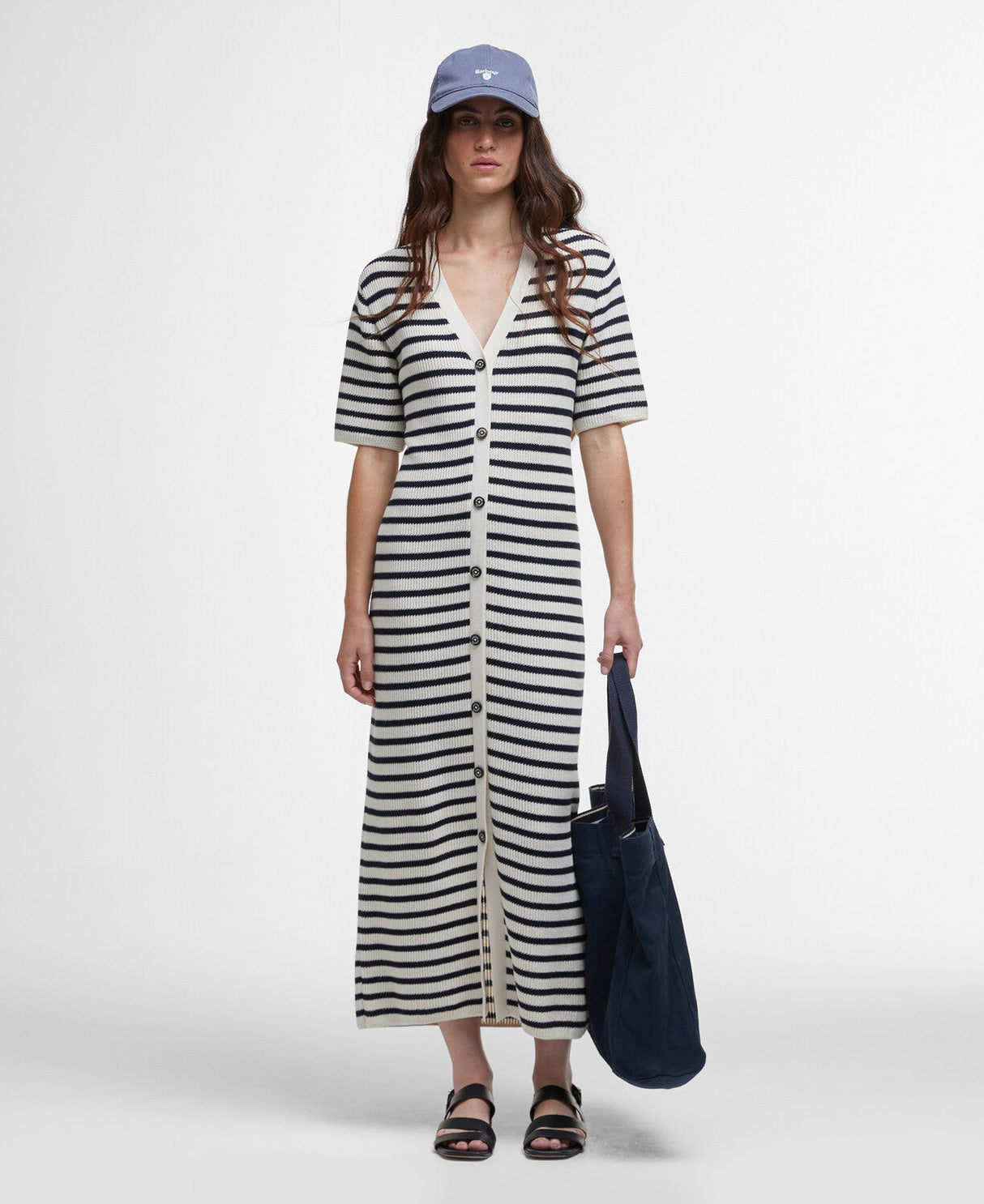 Barbour Isla Knitted Midi Dress - Multi Stripe