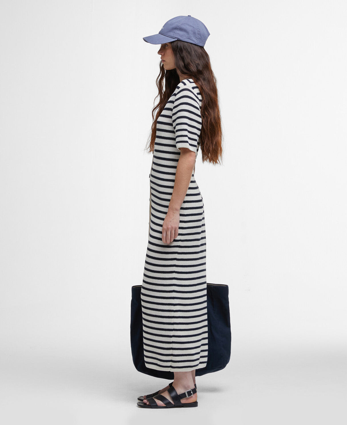Barbour Isla Knitted Midi Dress - Multi Stripe