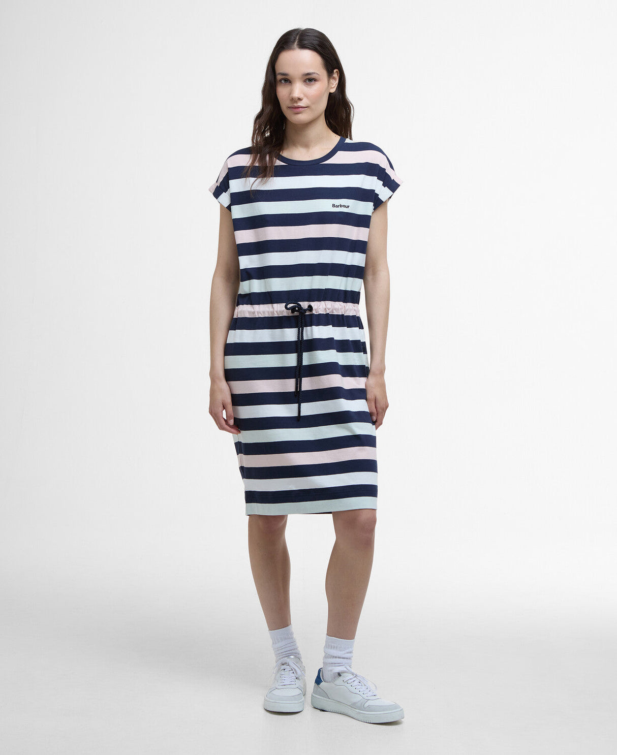 Barbour Marloes Stripe Dress - Navy/Pale Aqua Stripe