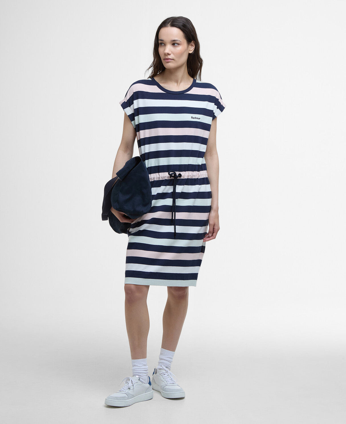 Barbour Marloes Stripe Dress - Navy/Pale Aqua Stripe