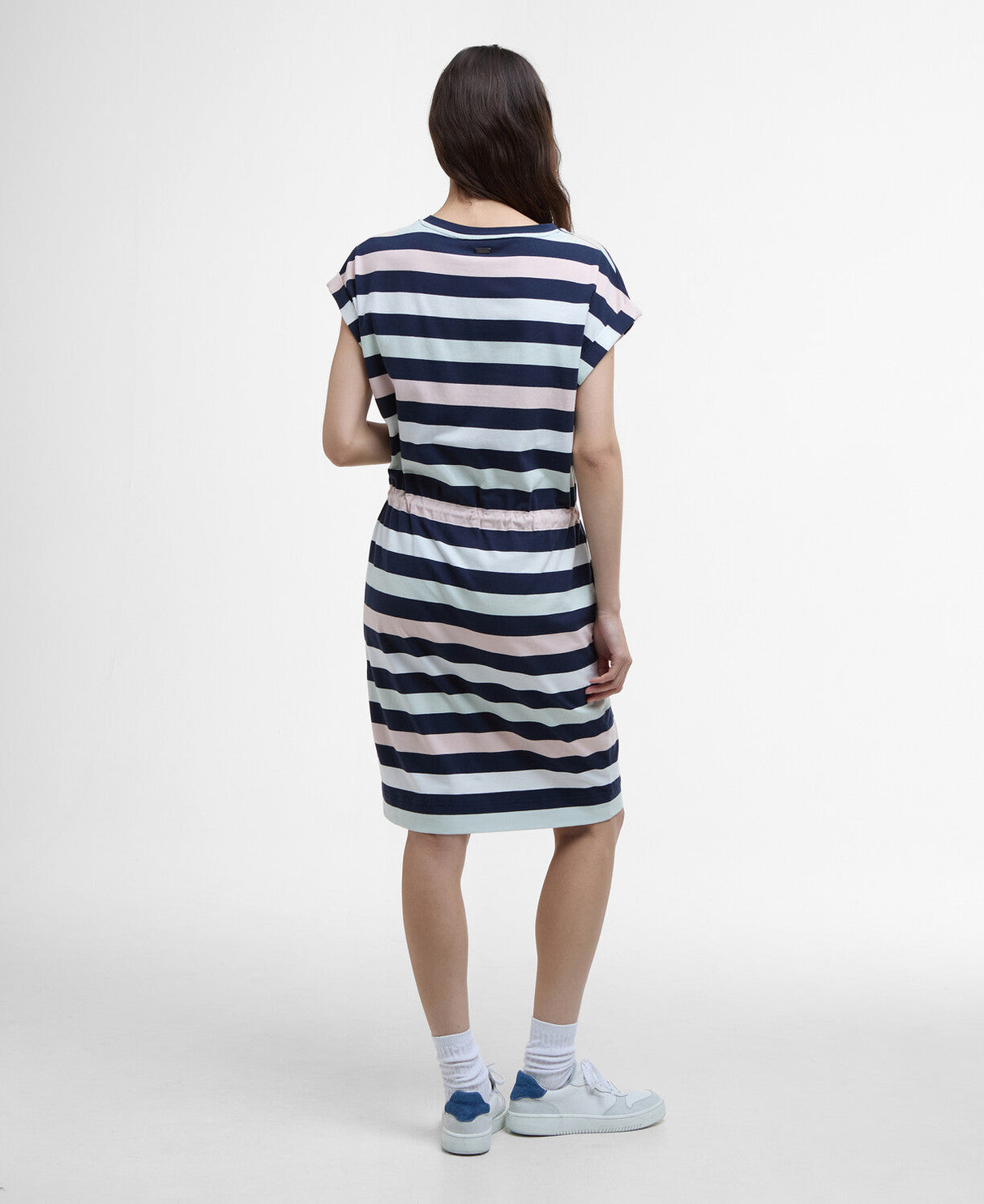 Barbour Marloes Stripe Dress - Navy/Pale Aqua Stripe