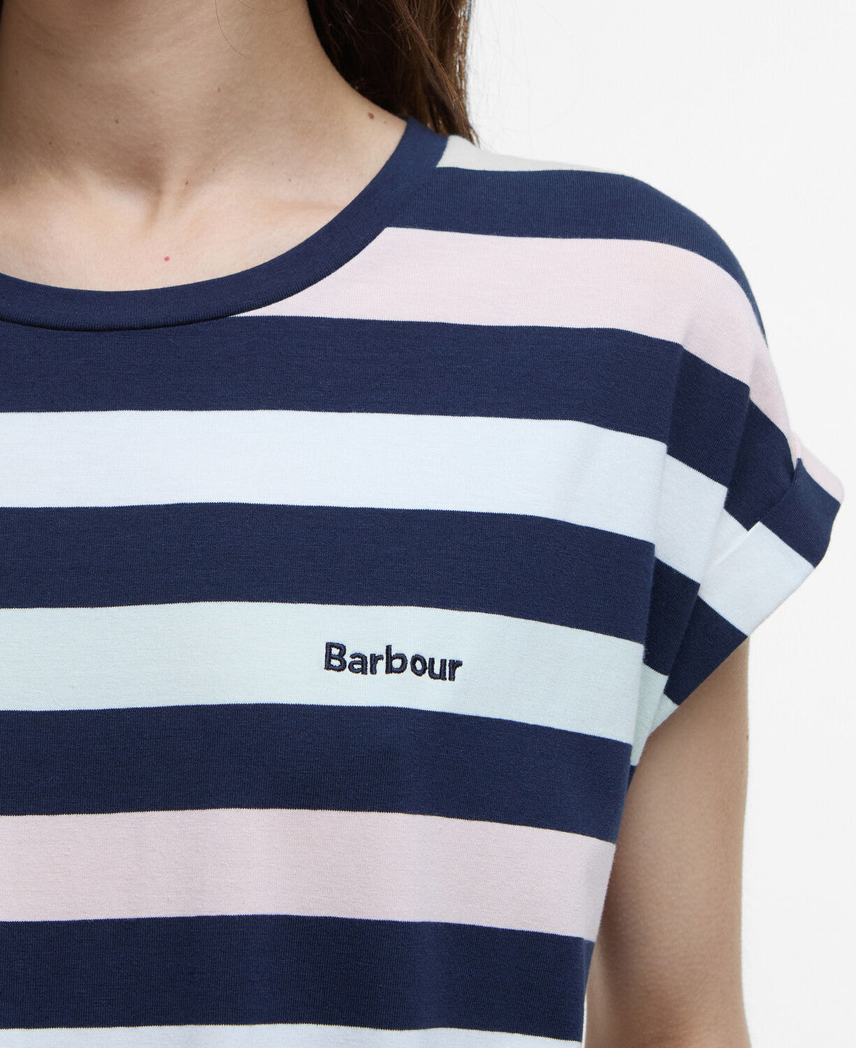 Barbour Marloes Stripe Dress - Navy/Pale Aqua Stripe