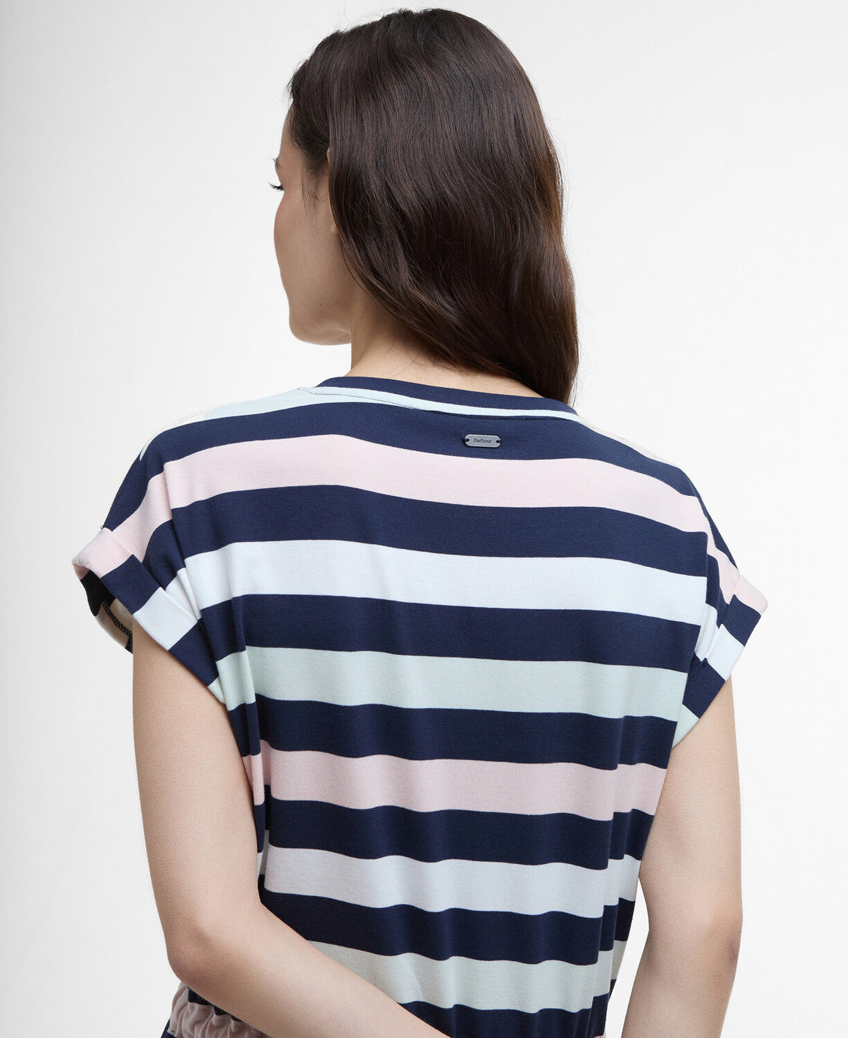 Barbour Marloes Stripe Dress - Navy/Pale Aqua Stripe