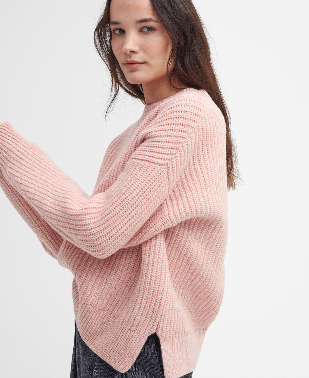 Barbour Scarlett Knitted Jumper - Mahogany Rose