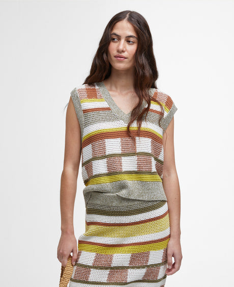 Barbour Maddie Sleeveless Knitted Jumper - Multi