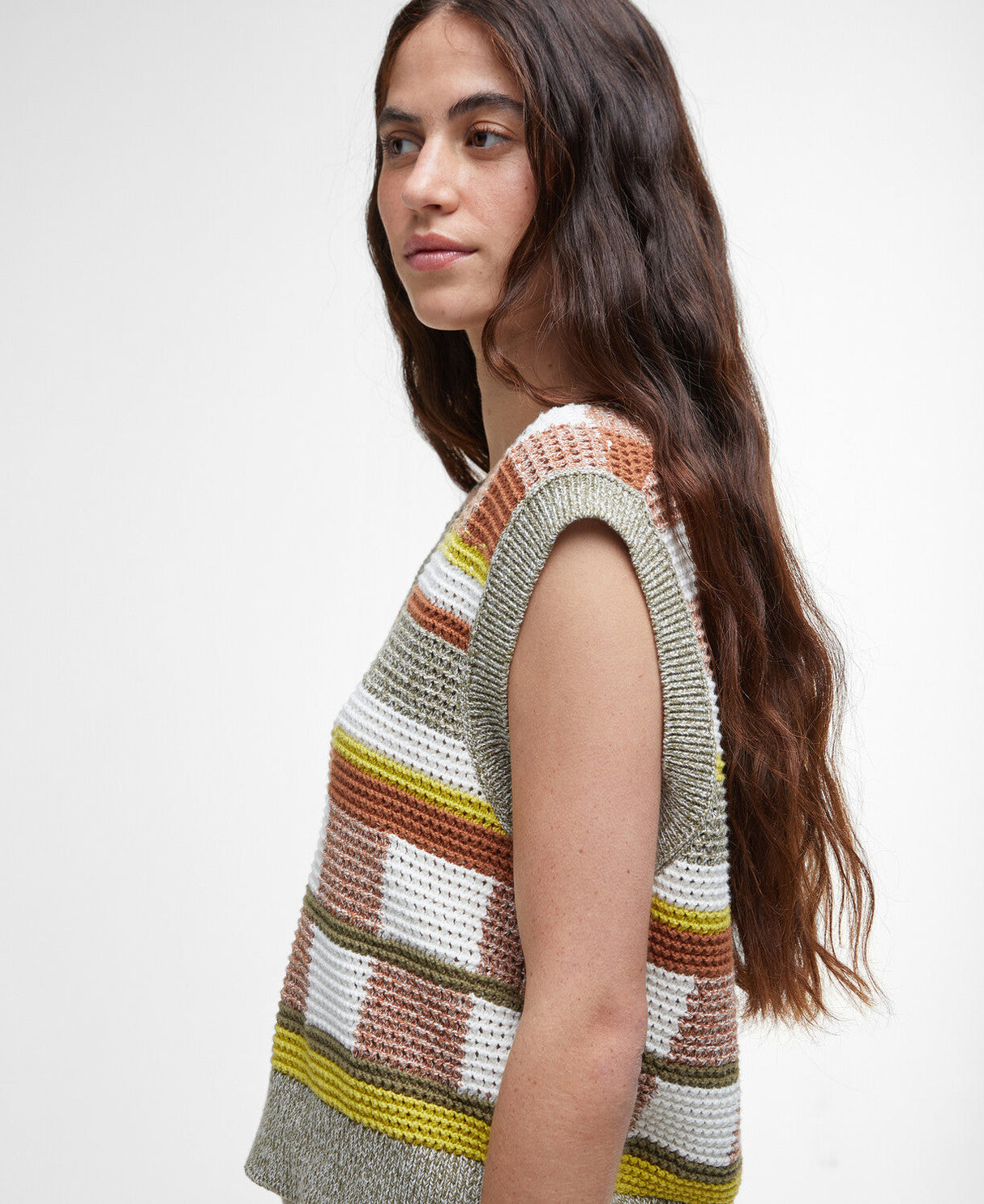 Barbour Maddie Sleeveless Knitted Jumper - Multi