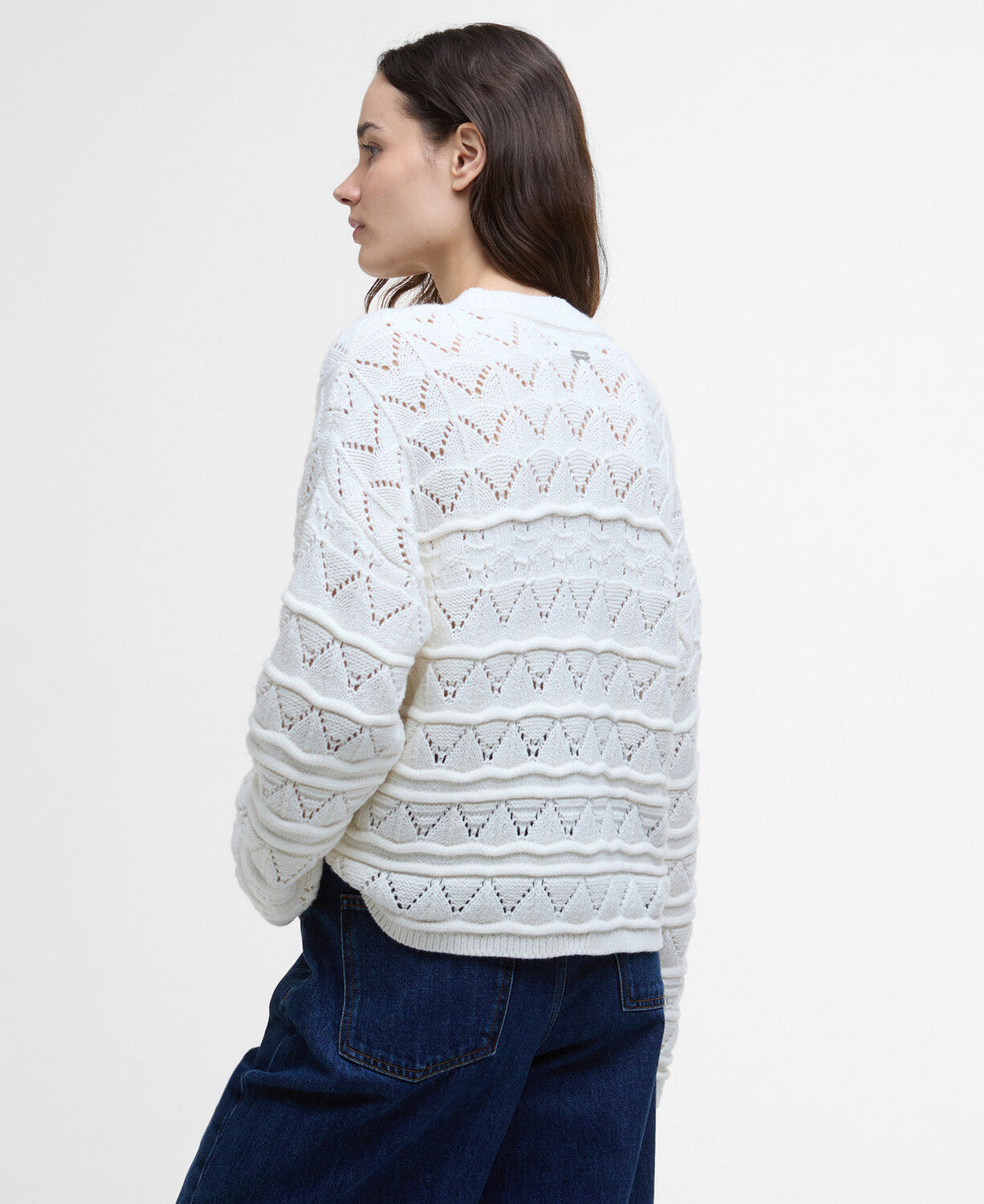 Barbour Isla Knitted Cardigan - Cloud