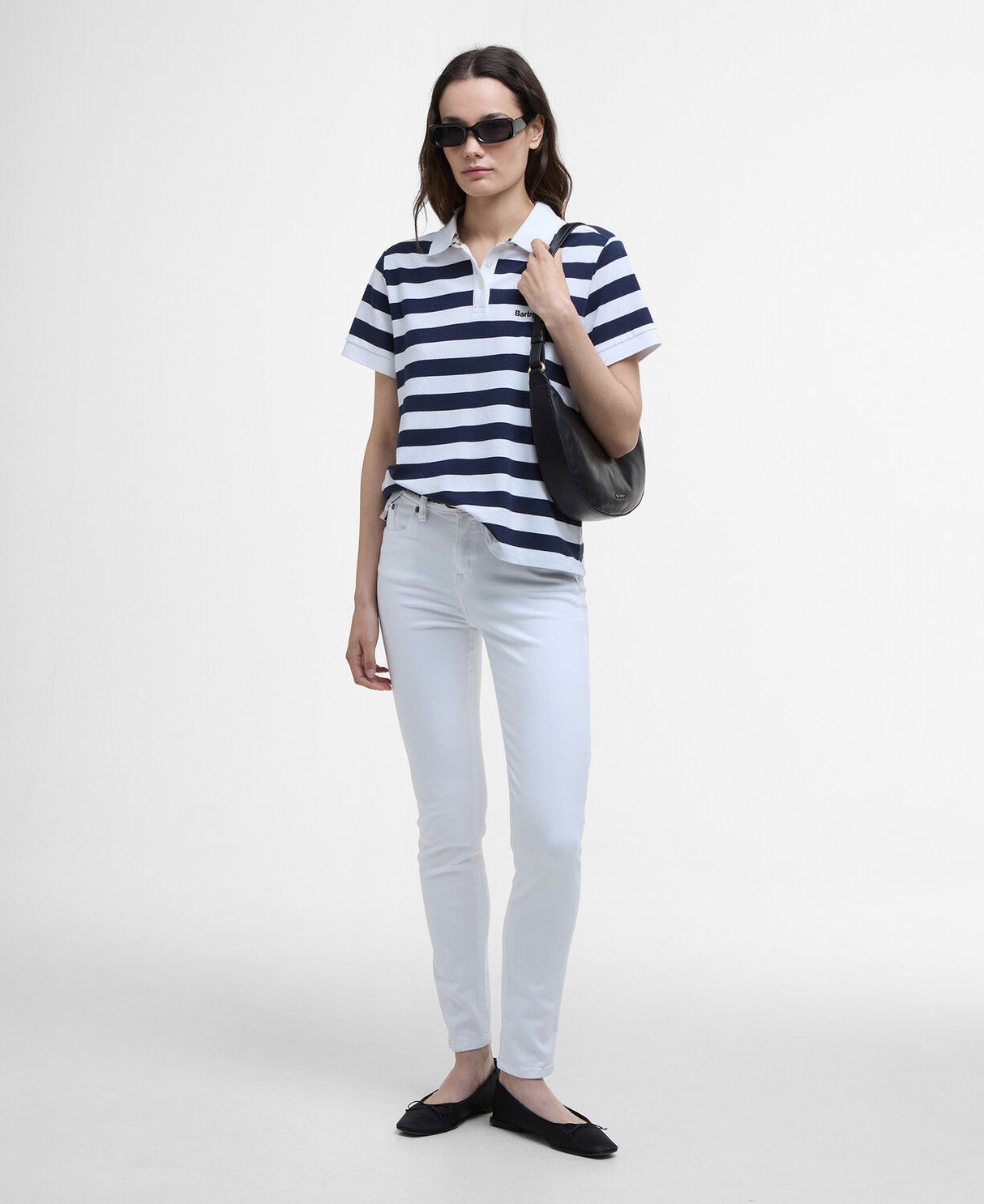 Barbour Ashbourne Stripe Polo Top - Navy Stripe