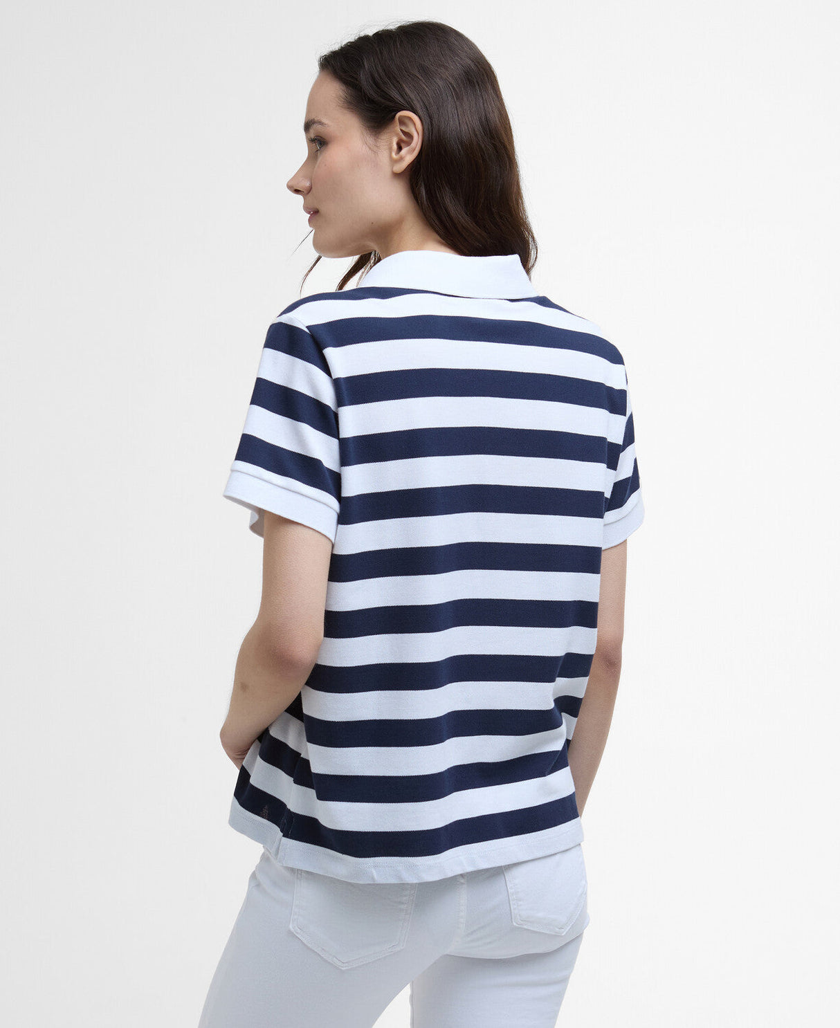 Barbour Ashbourne Stripe Polo Top - Navy Stripe