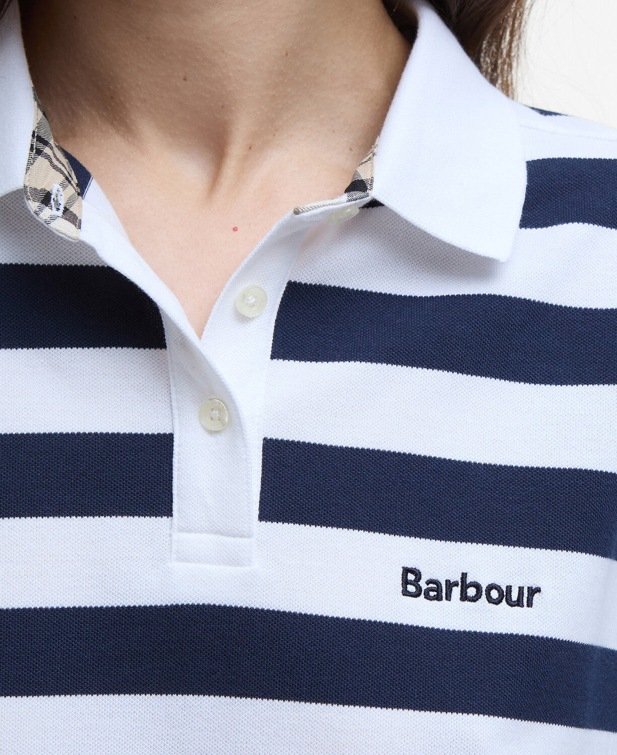 Barbour Ashbourne Stripe Polo Top - Navy Stripe