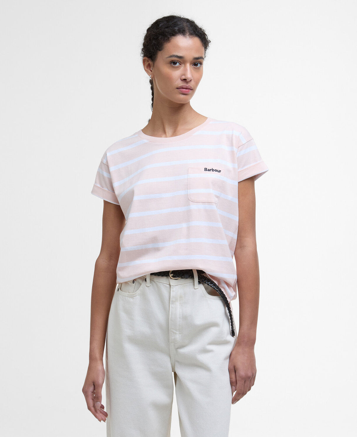 Barbour Otterburn Stripe T-Shirt - Primrose Pink