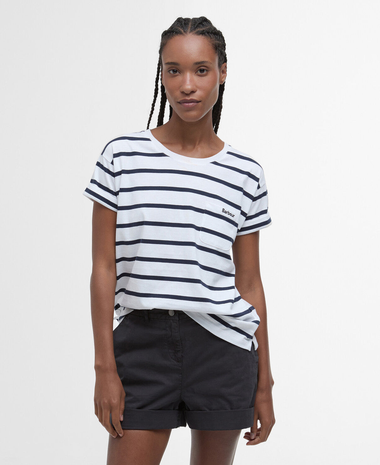 Barbour Otterburn Stripe T-Shirt - White/Navy