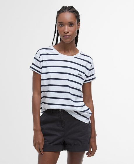 Barbour Otterburn Stripe T-Shirt - White/Navy