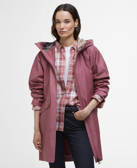 Barbour Heron Waterproof Jacket - Deep Pruce/Gardenia