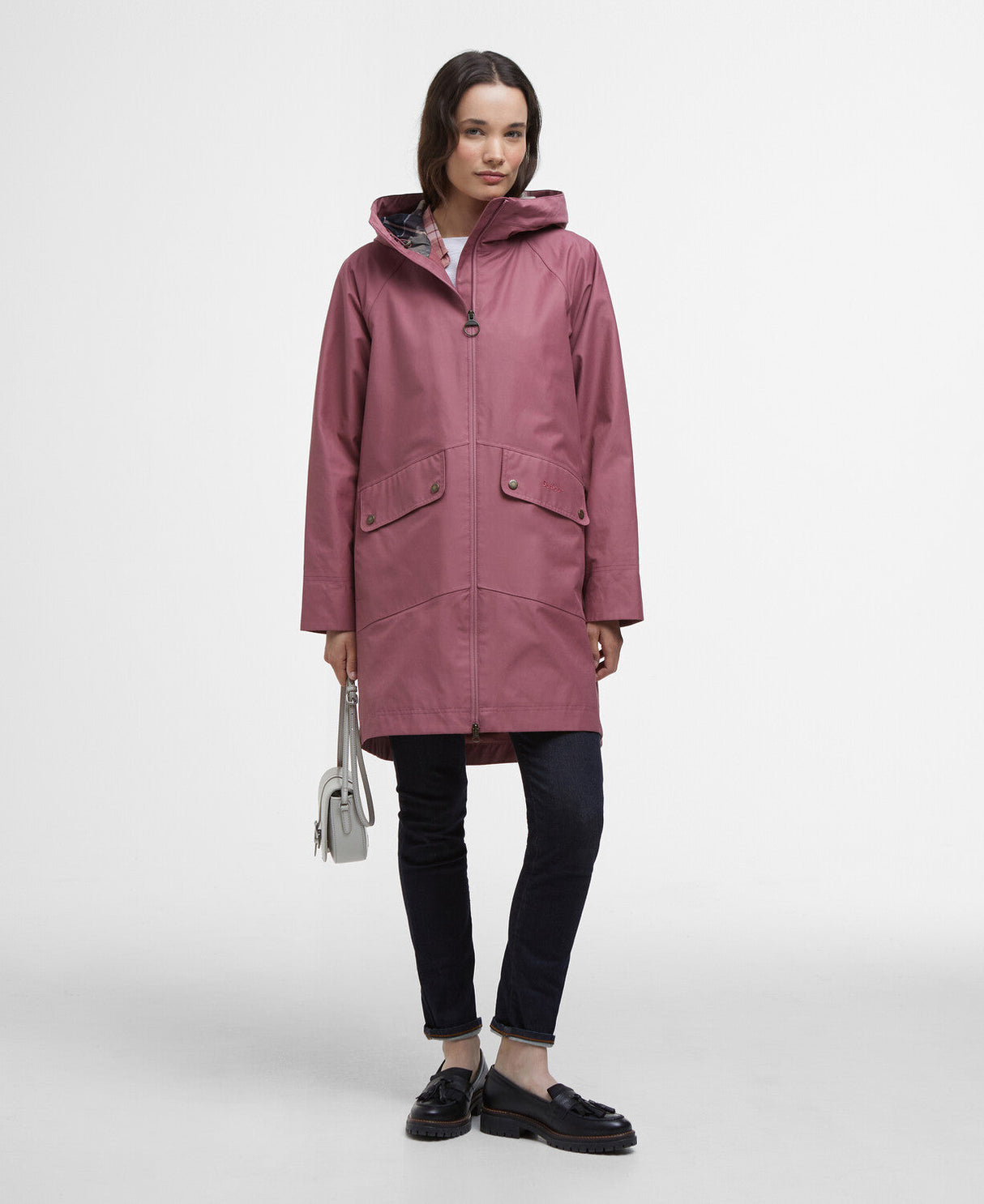 Barbour Heron Waterproof Jacket - Deep Pruce/Gardenia