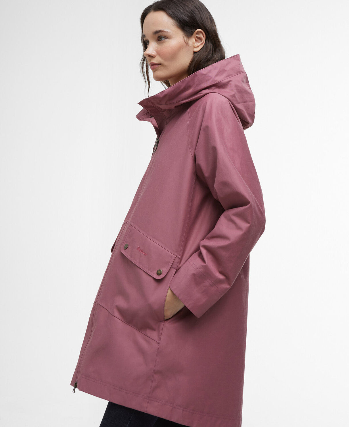 Barbour Heron Waterproof Jacket - Deep Pruce/Gardenia