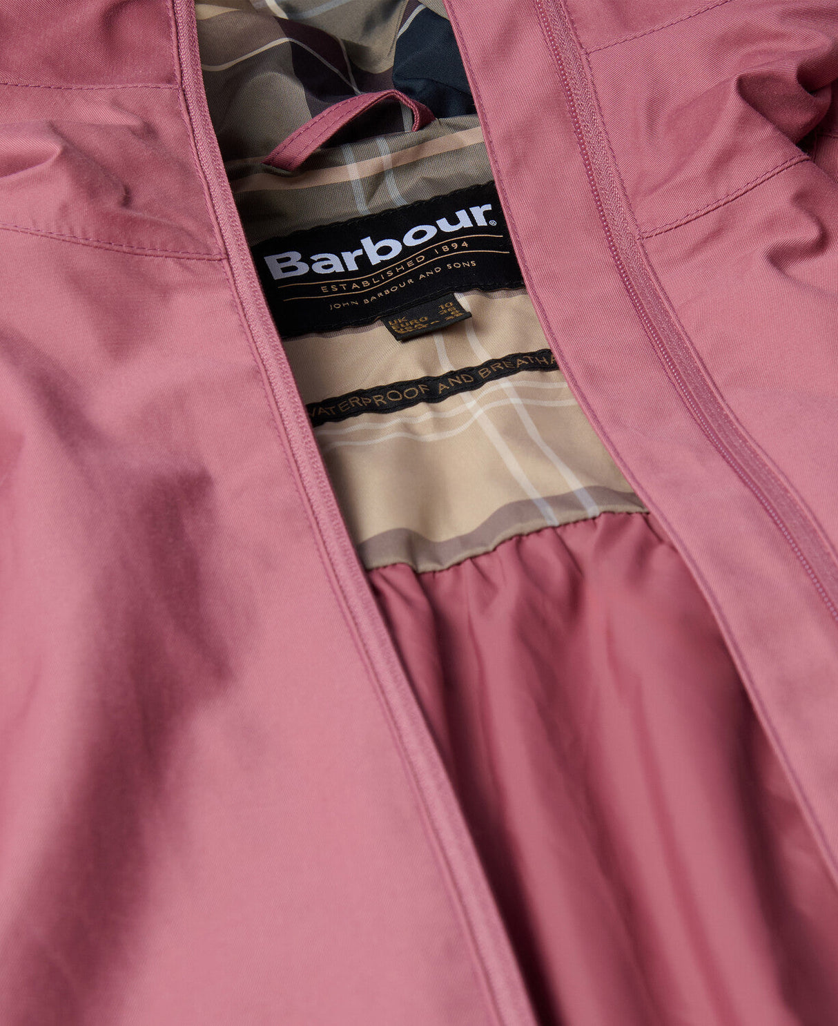 Barbour Heron Waterproof Jacket - Deep Pruce/Gardenia