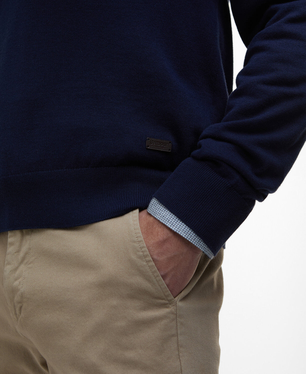 Barbour Bayfield Knitted Crew Jumper - Navy