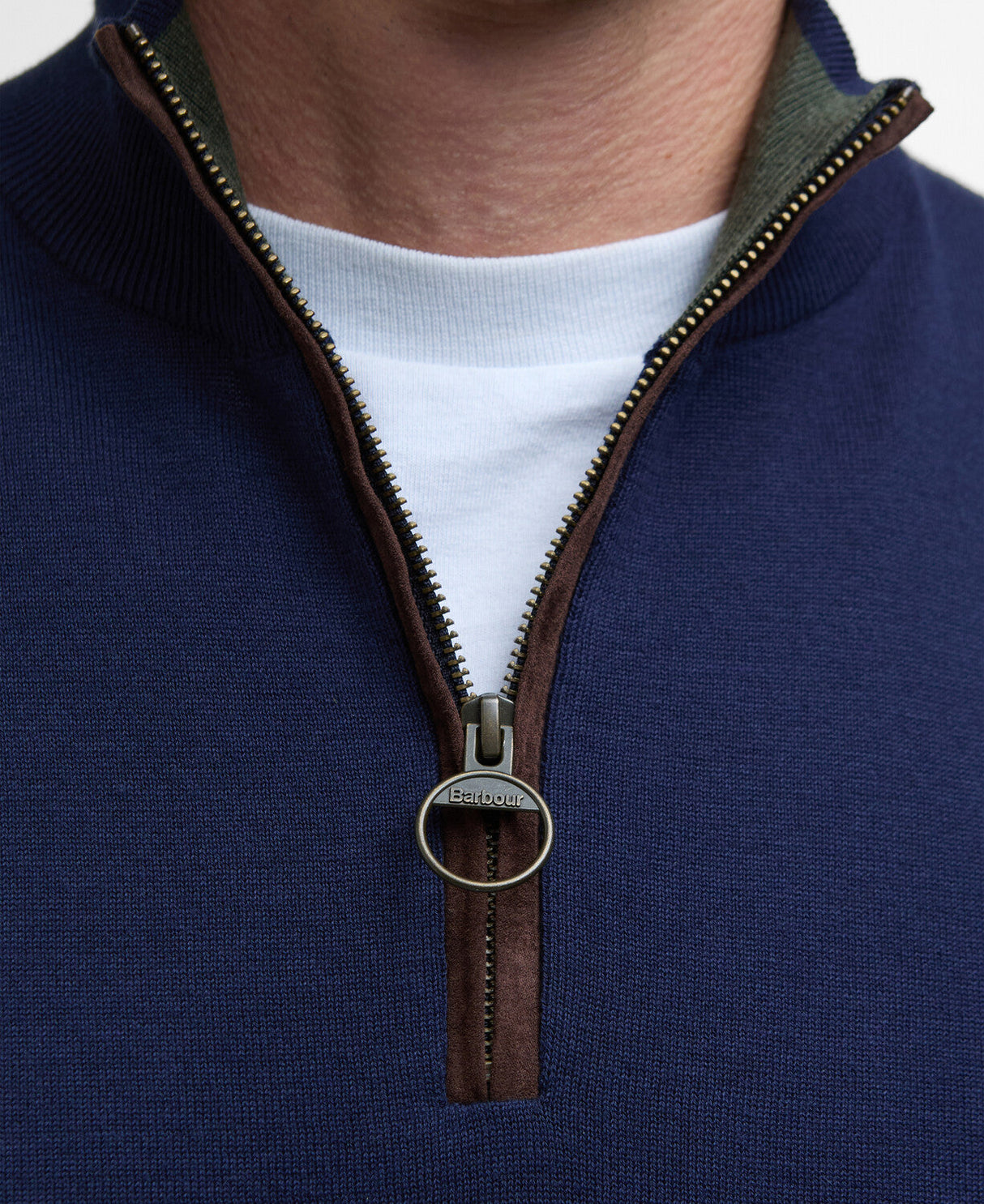 Barbour Bayfield Knitted Half Zip Jumper - Navy
