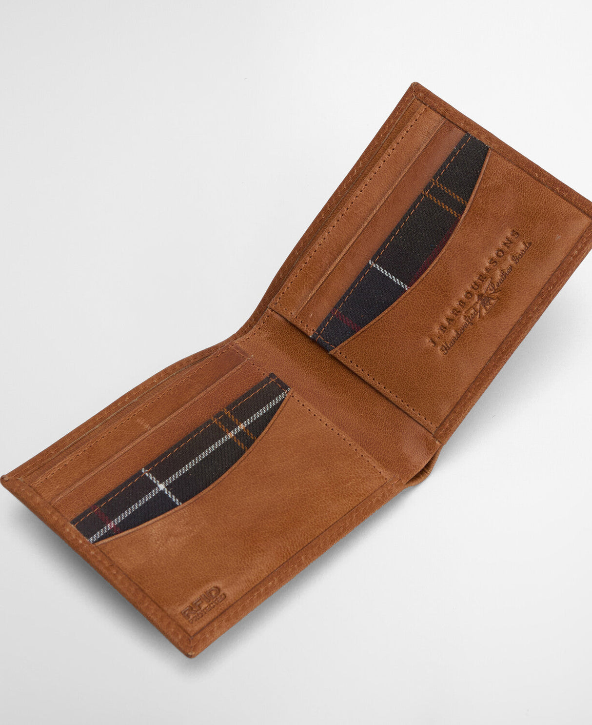 Barbour Beauly Leather Billfold Wallet - Caramel
