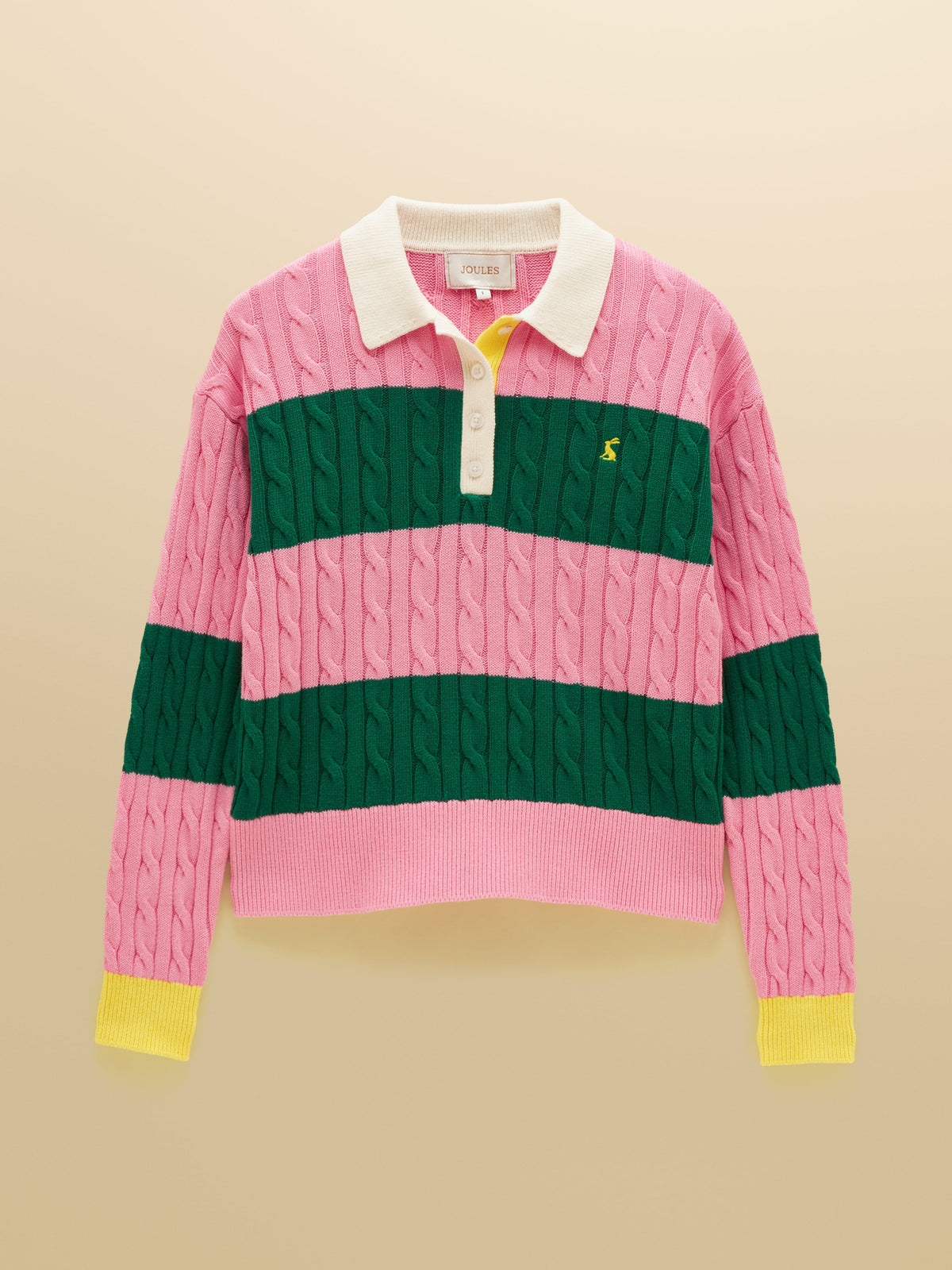 Joules Cable Rugby - Pink/Green